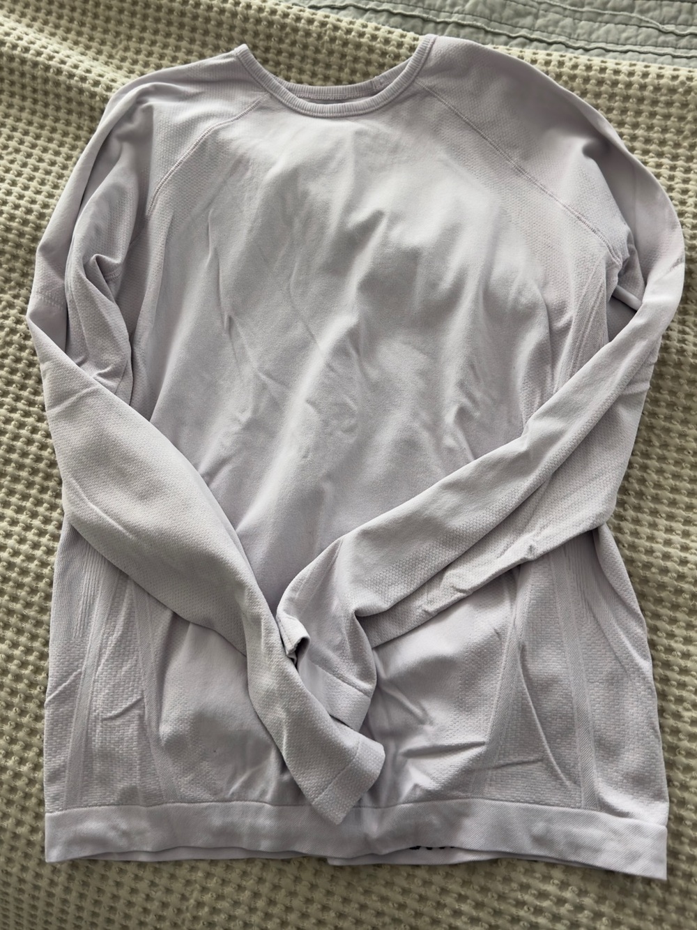 Athleta Light Lavender Long-Sleeve Crew Top